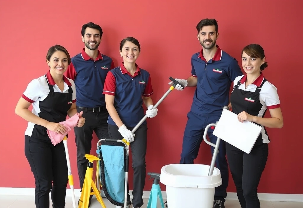 Echipa cleanprofessional la lucru